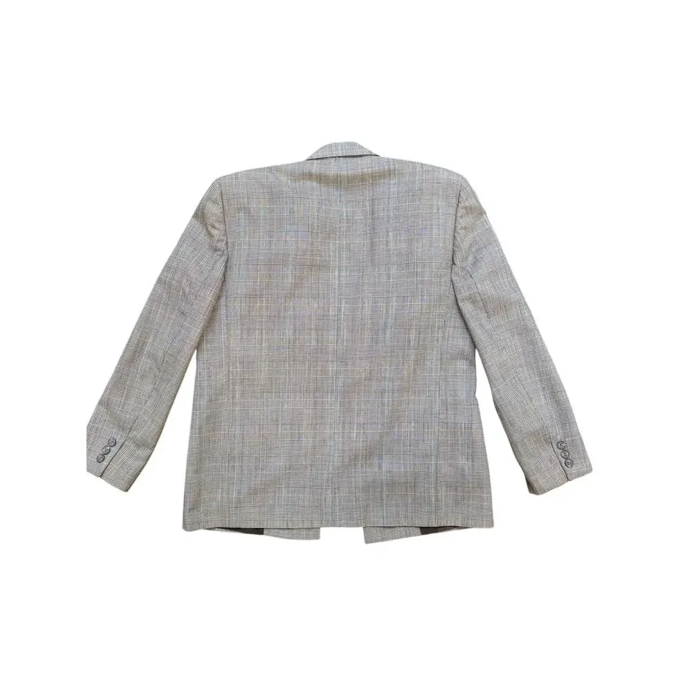 Vintage Jos. A Bank (Exec. Collection) Glen Plaid 100% Wool Blazer, Made in USA